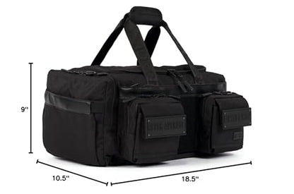 WOLFpak 30L Perfect Duffle Bag (Nightshade) Tactical Gym Bag Hardshell Base 1000D Waterproof Travel Carry On with Shoe Compartment, Dual Cup Holders, Laptop Sleeve & Molle Straps - color: Nightshade