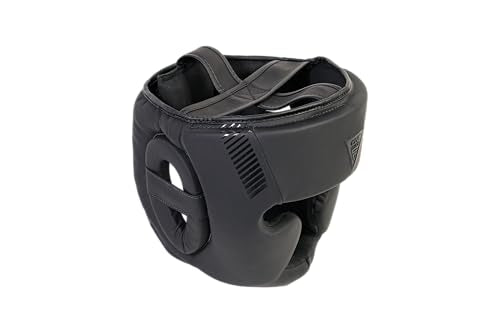 Titan Boxing Headgear, Training Head Guard, Protective Gear for MMA, Kickboxing, Muay Thai - color: BLACK, size: Large-X-Large