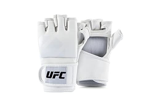 UFC Tonal MMA Gloves Grappling Fighting Fingerless Training Gloves - color: White, size: Medium