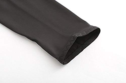 Women Cooling Shawl Arm Sleeve with Finger Hole, Comfortable & Breathable, Anti-UV, Ladies Sun Protection Cooler Shrug - color: Black