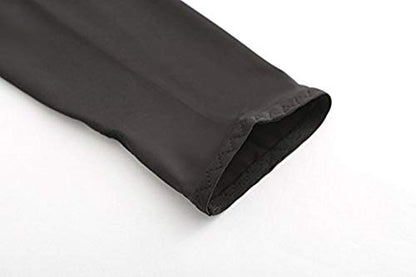 Women Cooling Shawl Arm Sleeve with Finger Hole, Comfortable & Breathable, Anti-UV, Ladies Sun Protection Cooler Shrug - color: Black