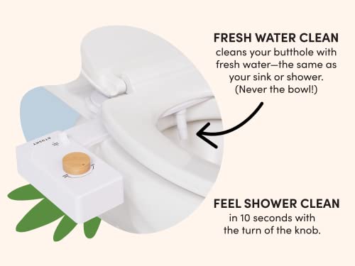 TUSHY Classic Bidet Combo Pack | 3.0 Brushed Nickel Toilet Seat Attachment & Jet Black Travel Bidet