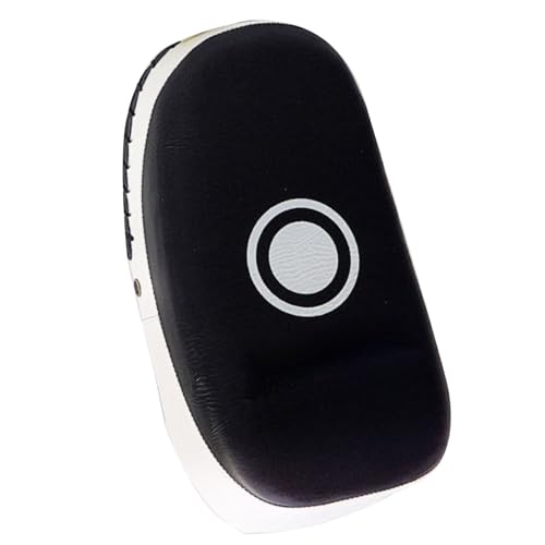 GLOGLOW Boxing Strike Pad for Training, High Density Sponge and PVC Leather, Multifunction Protective Strike Pad for Kickboxing Users - color: White Stripe