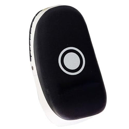 GLOGLOW Boxing Strike Pad for Training, High Density Sponge and PVC Leather, Multifunction Protective Strike Pad for Kickboxing Users - color: White Stripe