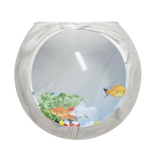 Wall Mount Vase Clear Globe Flower Vase Bowl Terrarium Air Plant | Wall Vases for Flowers Air Plant Holder Pots Fish Tank Air Plants Succulents Home Decor Bathroom Home Living Room - color: Ice Grey