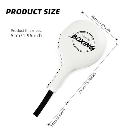 Valleycomfy Boxing Target Paddles Fight Gear Punching & Striking Pads - color: White