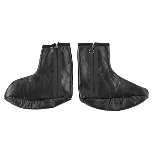 Unisex Fleece Lined Suede Socks for Men and Women Warm PU Leather Socks with Zipper for Winter Sports Camping Worship Size 36-41