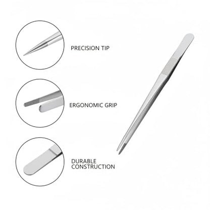 Aquarium Maintenance Tool Set - 430 Stainless Steel Long Reach Scissors, Tweezers & Sand Shovel for Fish Tanks - size: 14.96 x 0.47 x 0.31 in