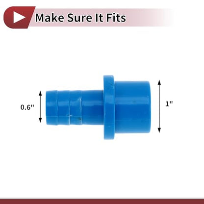Plastic Hose Barb Fitting 1" x 5/8" Barb OD Straight Through Pipe Connector Blue 5 Pcs - color: Blue, size: 1" x 5/8" OD