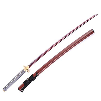 siwode Katana Handmade Full Tang Sharp, Alloy Tsuba Japanese Samurai Sword High Carbon Steel 1060,T10 1095, 40-Inch - color: Dragen fly