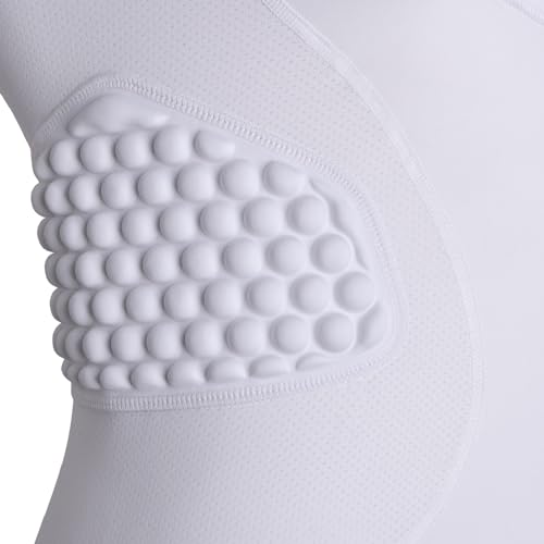 COOLOMG Youth Chest Protector Baseball Softball Football Lacrosse | Padded Compression Shirt Sleeveless Rib Heart Sternum Guard - color: Pure White, size: X-Small