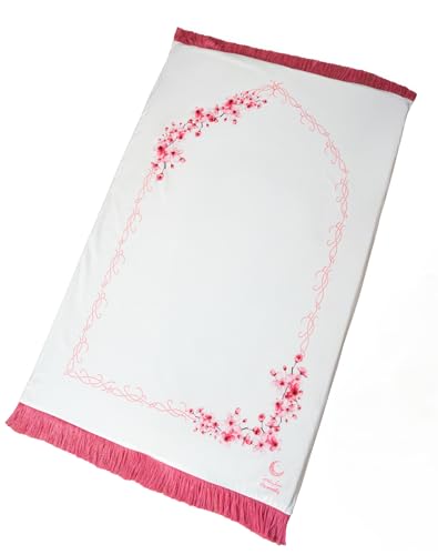 [Clearance] Padded Muslim Prayer Mat for Women - Foam Sajadah with Separate Machine Washable Cover - Thick, Soft & Portable Rug - Knee Comfort - 27 x 7 x 0.6 in - Easy to Clean