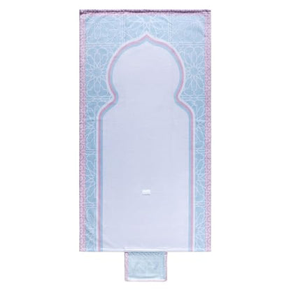 Portable Sejadah Prayer Mat – Velvet, Linen, and Chenille with Compact Storage (Cashmere Islamic Arch)
