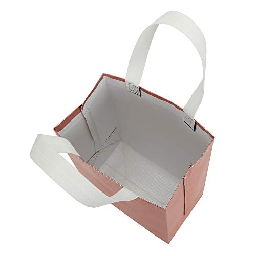 Tosnail 40 Pack 10 x 8 Inch Reusable Present Gift Bag, Medium Grocery Bags, Shopping Tote Bag for Weddings, Birthday, Party - color: Rose Gold