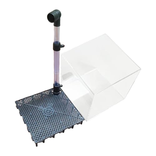 Acrylic Undergravel Box Filtration System with Tube Aquarium Breeding Box Multifunctional Fish Tank System, Clear