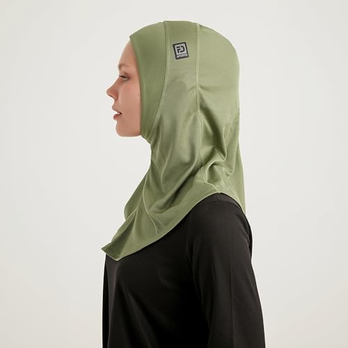 Hijab for Hair Buns - Ready-to-Wear Breathable Headscarf for Running, Fitness - Headscarf for Active Muslim Women - color: Pastel Green