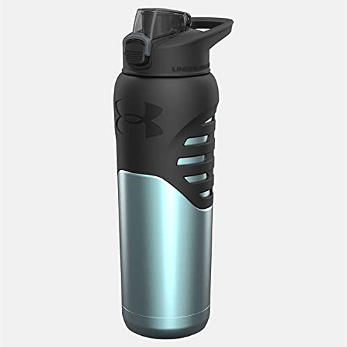 Under Armour 24Oz Stainless Steel Water Bottle, Insulated, Carabiner Easy Carry Hook, Leak Proof, Kids & Adults, All Sports, Gym - color: Breeze Blue