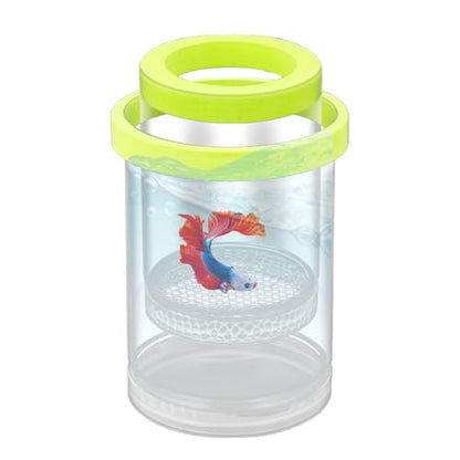 3 Pack Floating Fish Isolation Box for Aquarium Tank, Floating Breeder Hatching Box Clear Hatchery Incubator for Baby Fish Betta Guppy Clownfishes