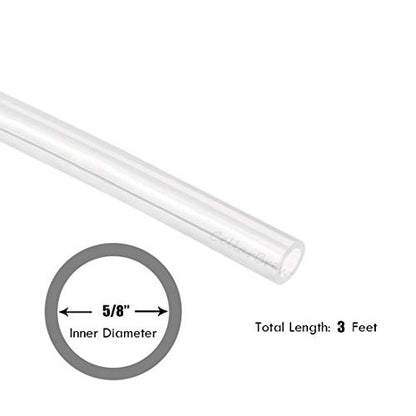 5/8" ID Silicon Tubing, JoyTube Food Grade Silicon Tubing 5/8" ID x 3/4" OD 3 Feet High Temp Pure Silicone Hose Tube for Home Brewing Winemaking - size: 5/8" ID x 3/4" OD, style: 3 Feet