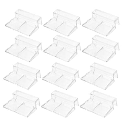 Yardwe 12 Pcs Acrylic Aquarium Lid Clips Durable Fish Tank Cover Holders Easy Installation Aquarium Accessories for Sturdy Tank Protection and Versatile Compatibility
