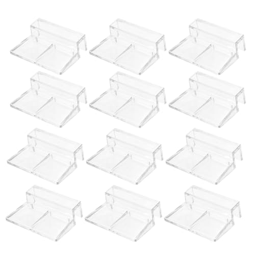 Yardwe 12 Pcs Acrylic Aquarium Lid Clips Durable Fish Tank Cover Holders Easy Installation Aquarium Accessories for Sturdy Tank Protection and Versatile Compatibility