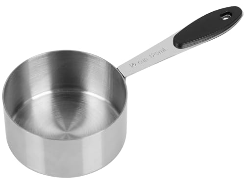 1/2 Cup Magnetic Grips Stainless Steel Measuring Cup -1PCS - size: 1/2 cup