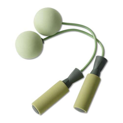 Cordless Jump Rope with Weight Ball, Fitness Training Jump Rope, Indoor Home Exercise, Suitable for Men Women. - color: light green