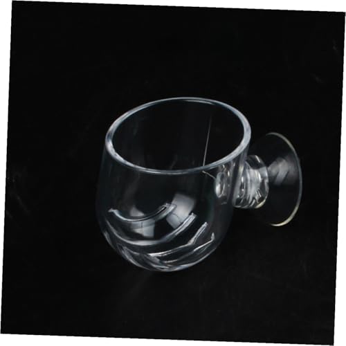 VOSAREA 2pcs Acrylic Fish Tank Feeder Cups with Suction Fish Food Holder for Aquarium Shrimp Feeding Supplies