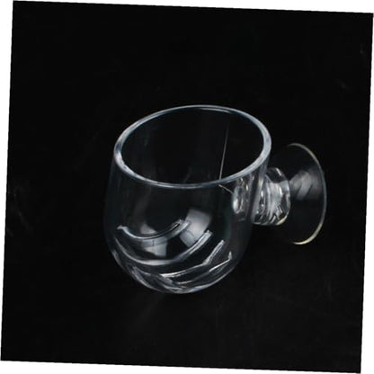 VOSAREA 2pcs Acrylic Fish Tank Feeder Cups with Suction Fish Food Holder for Aquarium Shrimp Feeding Supplies