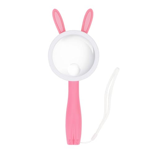 10X Kids Magnifying Glass Handheld Magnifier for Child (Bunny Style 1Pcs) | Bunny shape magnifier student exploring nature, scientific experiment Observing insect animal plant leaves explore reading - color: Bunny Style 1pcs