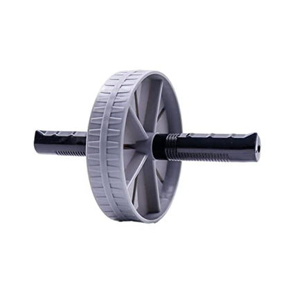 Ab Exercise Roller with Comfortable Handle, Training Workout Equipment for Gym Body Fitness & Strength, Achieve Toned Core Muscles, Gray