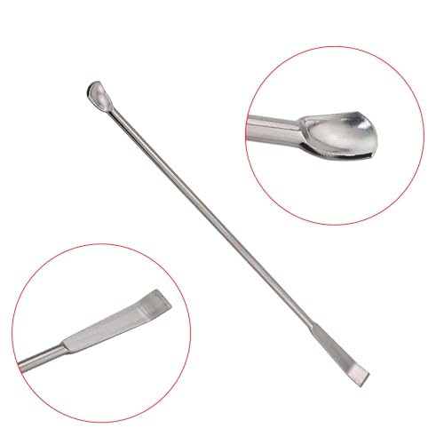 3PCS 150mm/5.9 inch Laboratory Stainless Steel Sampling Reagent Spoon Silver Mixing Scraper Suitable for Home Science School Use