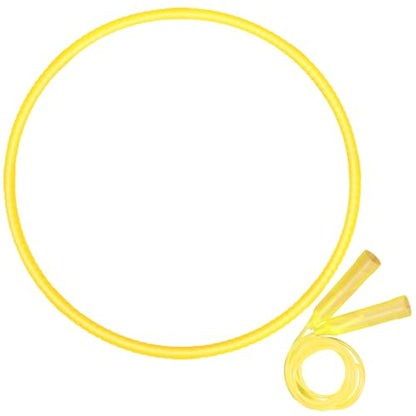 Poen 2 Pcs Detachable Hoop and Jump Rope Set Include 7.3 Ft Skipping Rope and 23 Inch Adjustable Exercise Hoop Gymnastic Fitness Exercise Gift Equipment - color: Yellow