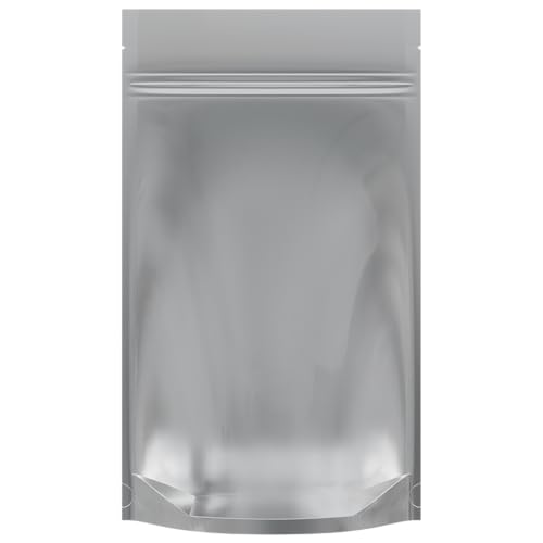 Mylar Style Barrier Bags – Zipper w/Heat Seal – 100 Bags (Gloss Black/Clear, 1/2 Ounce - 5?x8.14?x2.33?) - color: Gloss Black / Clear, size: 5x8.14x2.33 Inch (Pack of 100)