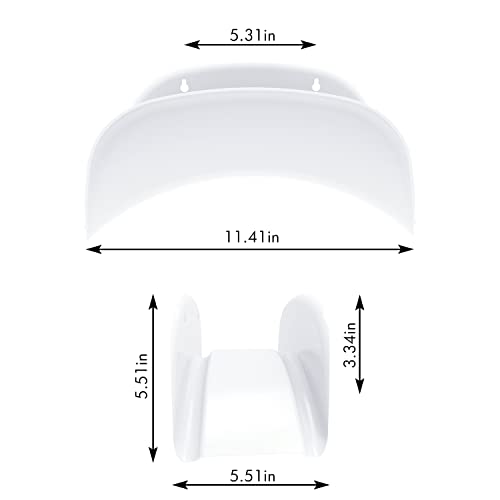 Gardzen Steel Wall-Mounted Heavy Duty White Hose Bracket, Car Hose Holder, Carrier, Support for Garden Hose Hanger - size: White - 1 Pack