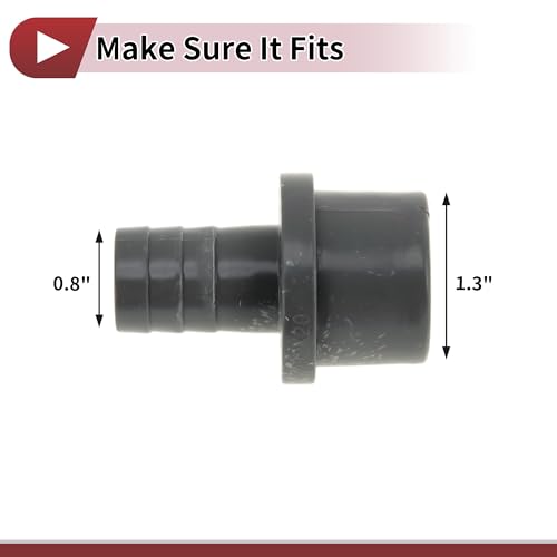 Plastic Hose Barb Fitting 1-1/4" x 25/32" Barb OD Straight Through Pipe Connector Grey 5 Pcs - color: Gray, size: 1-1/4" x 25/32" OD