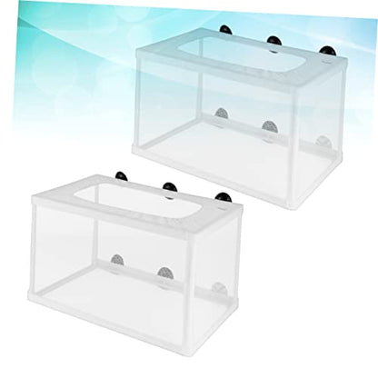 2pcs Big Size Fish Net Decor for Fish Tank Aquarium Breeder Box with Suction Cup