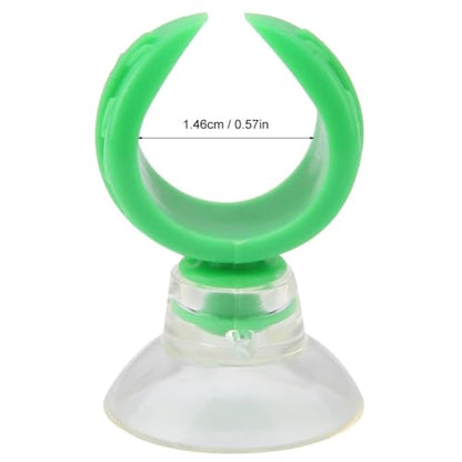 4 Pcs Green Aquarium Airline Tube Holders – Leaf Design Suction Cup Clips for 18-24mm Tubing, Adjustable Fish Tank Air Tube Clamps(S: 1.46cm) - size: S: 1.46cm
