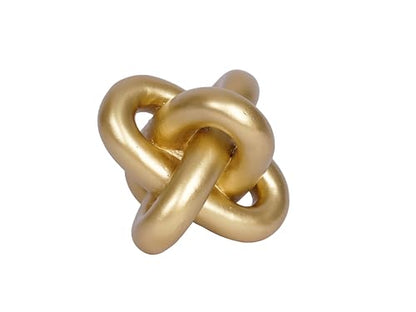 Gold Knot Statue Decor Modern Geometric Round Sculpture Table Sculptures and Figurines Round Decorative Ornaments Knick Knacks Home Decor for Shelves Coffee Table Bookshelf Decoration Gifts - style: gold knot