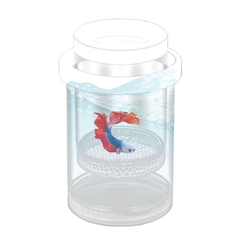 3 Pack Floating Fish Isolation Box for Aquarium Tank, Floating Breeder Hatching Box Clear Hatchery Incubator for Baby Fish Betta Guppy Clownfishes