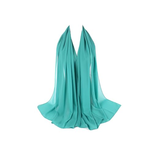 Premium Chiffon Hijab Head Scarf Shawl Wrap for Muslim Women Lightweight - color: Mint Green