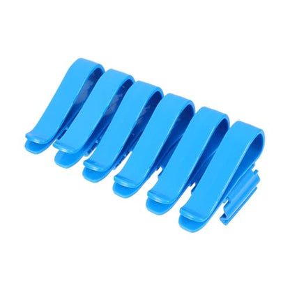Abaodam 6pcs Aquarium Water Pipe Fixing Clips Robust Hose Clamps for Fish Tank Easy to Install Plastic Accessories for Water Pipe Connection - color: Blue