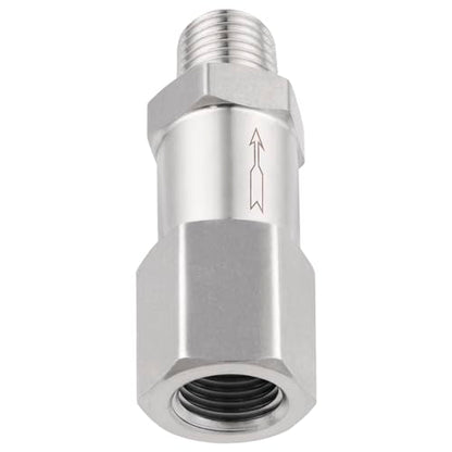 Yoebor Stainless Steel Check Valve 1/4" FNPT Inlet x 1/4" MNPT Outlet 1pc - size: 0.25 Inch, style: Fnpt(Inlet) x Mnpt