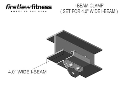 1000 LBS I-Beam Clamp - Multi-Sports Made in The USA - size: 4.0 Inch Wide I-Beam