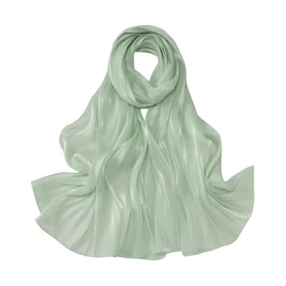 SUNDSGT Hijab Scarf for Women Silk Feeling Hijabs for Women Muslim Lightweight - color: Mint Green