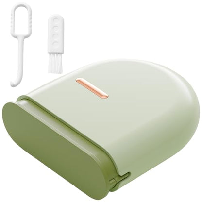 Retainer Case with Vent Holes, Pull-out Slim Denture baths,Compatible with Invisalign, Mouth Guard Set, Fashion Orthodontic Retainer Case with Retainer Removal Tool and Brush - color: Green