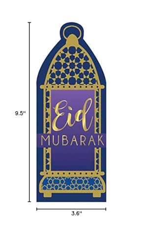 Elegant Hot-Stamped Multicolor Eid Money Paper Envelopes - 9.5" x 3.6" (8 Pcs) - Perfect for Generous Ramadan Gifts & Blessings