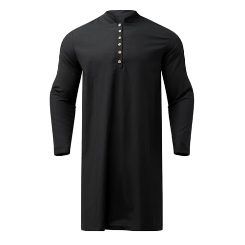 Men Islamic Caftan Thobe Long Sleeve Breathable Durable Comfortable Saudi Arabic Arab Costume Thobes - size: XX-Large