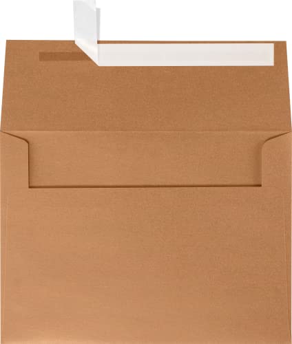 LUXPaper A7 Invitation Envelopes | Peel & Press | 5 1/4" x 7 1/4" | Copper Metallic | 80lb. Text | 1,000 Qty - color: Copper Metallic, size: 1000 Qty.