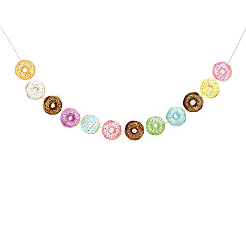 Donut Theme Party Banner Doughnut Birthday Decorations Supplies Birthday Baby Shower Decorations - color: Donut